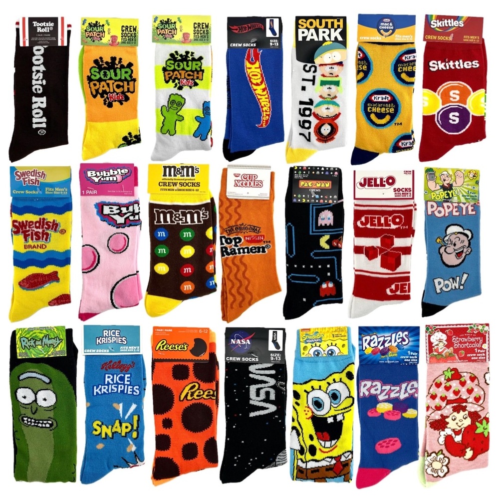 New 5 Socks, for $10.00 Men, Women, Teens, or kids Colorful funny gift bundle - Picture 4 of 13